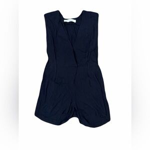 IRO Paris black v-neck jumpsuit size 40 missing belt tie
Shoulder pads